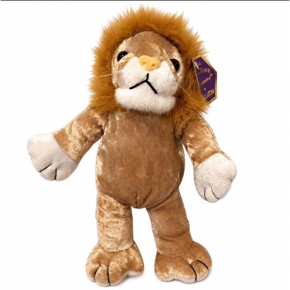 Vtg 1999 Kellytoy Jewel Tone Treasures Lion Plush 7" Crushed Velour NWT